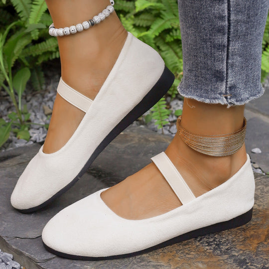 Damen Ballerinas mit verstellbarem Riemen und komfortablem Fußbett EB