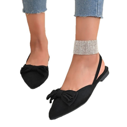 Damen Slingback-Mokassins mit dekorativem Schleifen-Detail EB