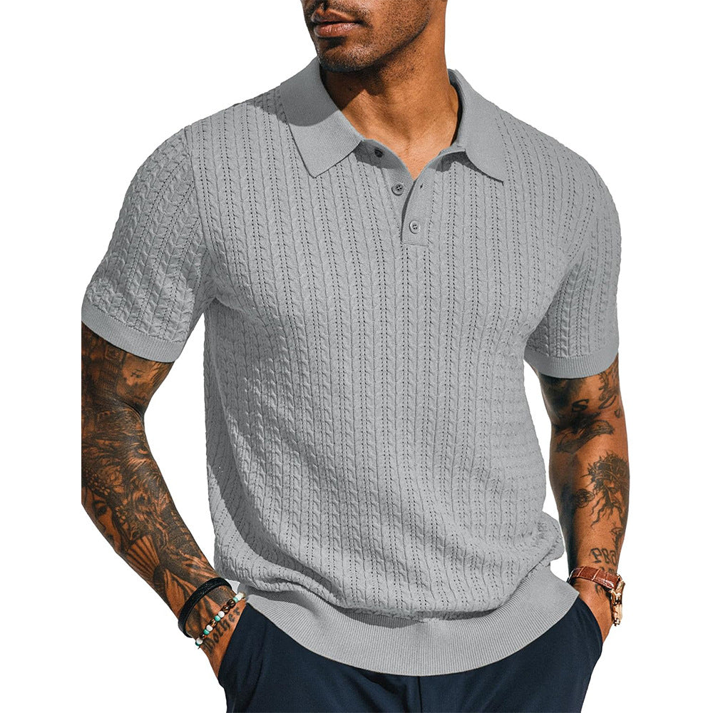 Herren Poloshirt mit strukturiertem Design und Kurzarm EB