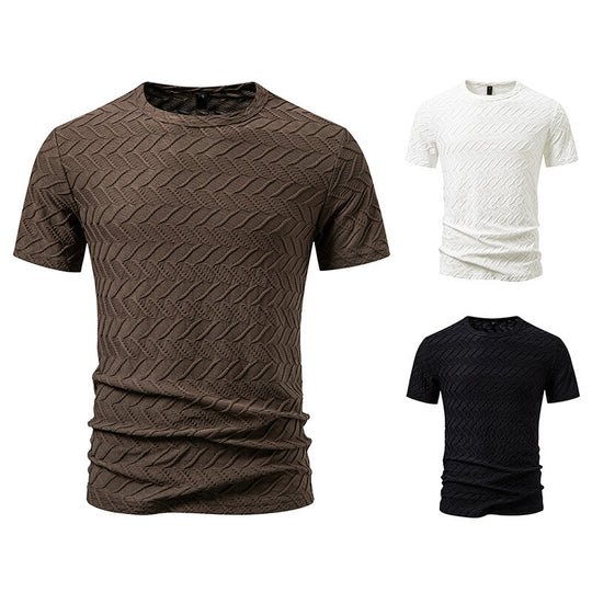 Herren Strukturiertes Kurzarmshirt mit modernem Design EB