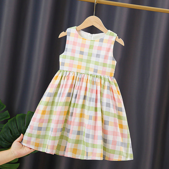 Mädchen Sommerkleid mit kariertem Design EB