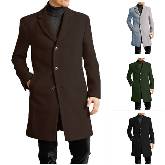 Herren elegante Wollmantel EB