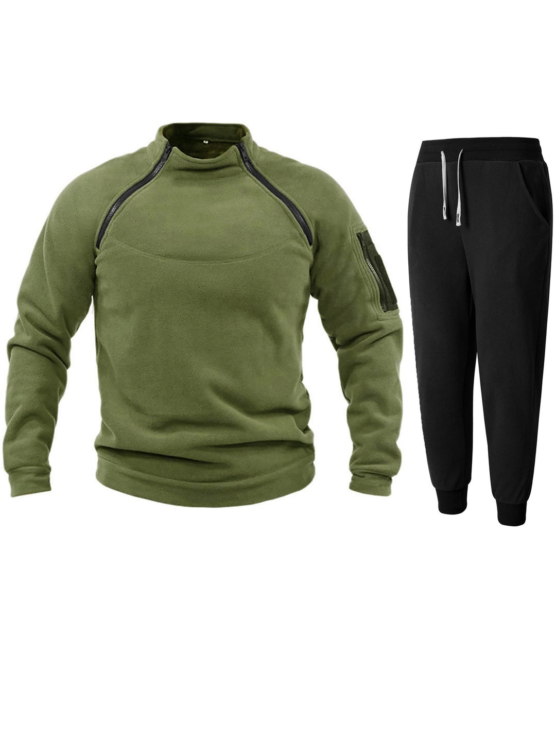 Herren Funktions-Fleecejacke mit elastischen Sporthosen EB
