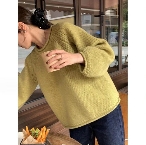 Damen Strickpullover mit lässiger Silhouette undmodernen Details EB