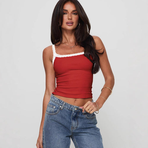 Damen Top mit Spitzenakzenten EB