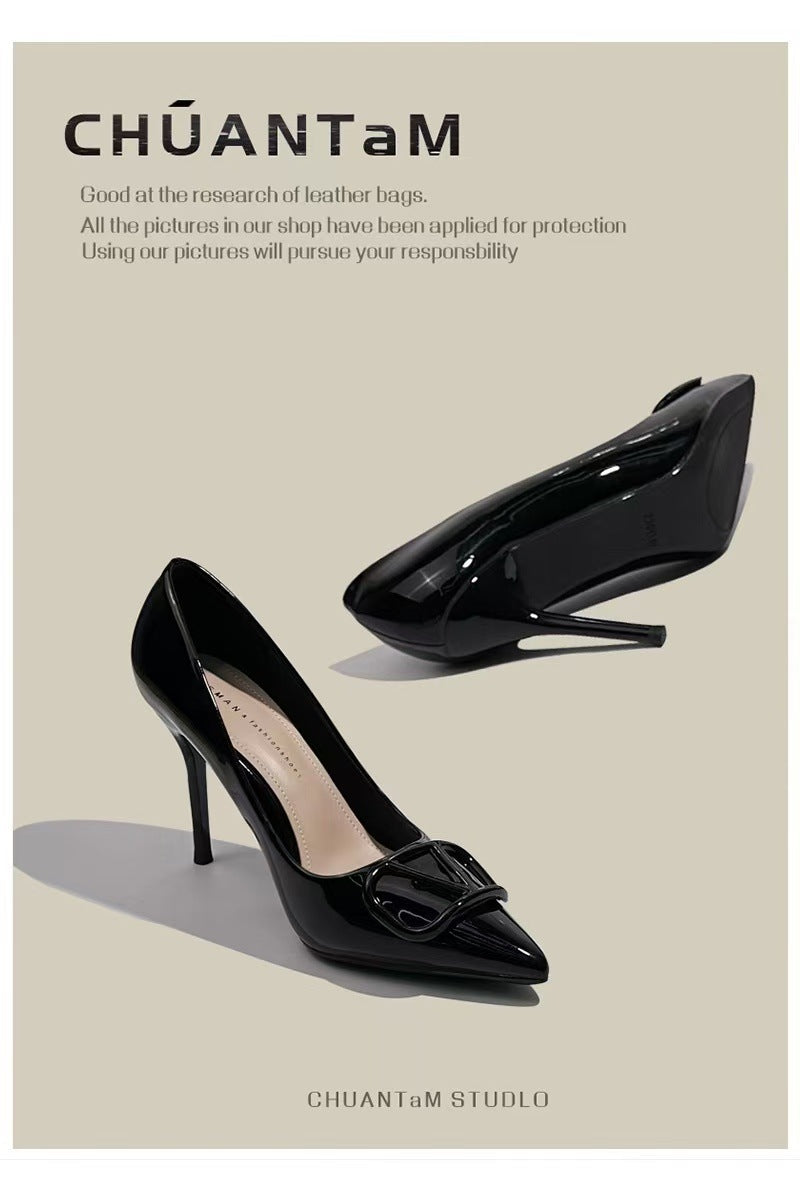 Damen elegante High Heels mit raffinierter Schleifenapplikation EB