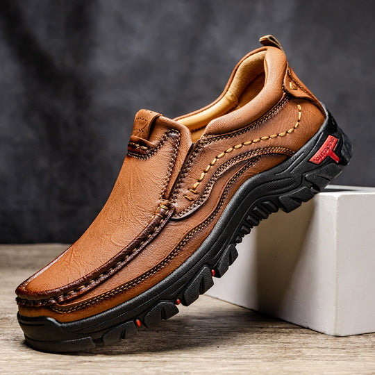 Herren Leder Mokassin mit rutschfester Sohle EB