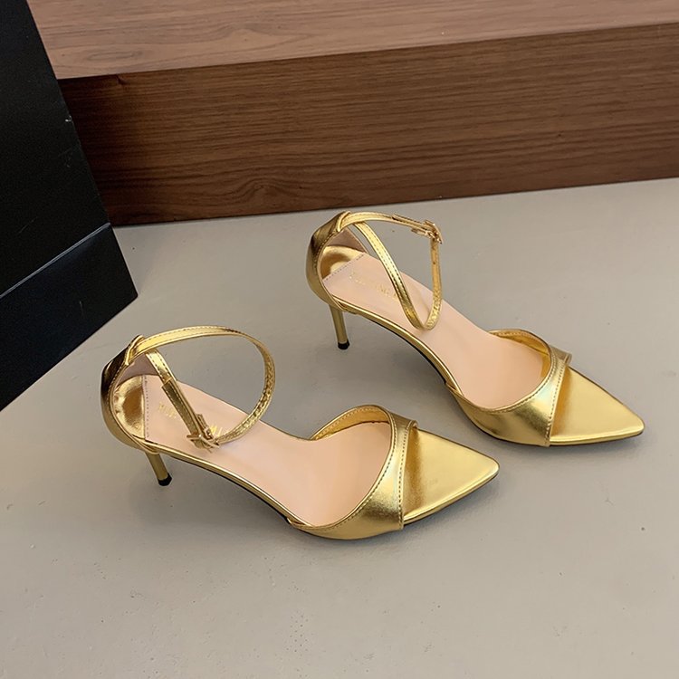 Damen Elegante und glamouröse Slingback-Pumps mit spitzem Absatz EB