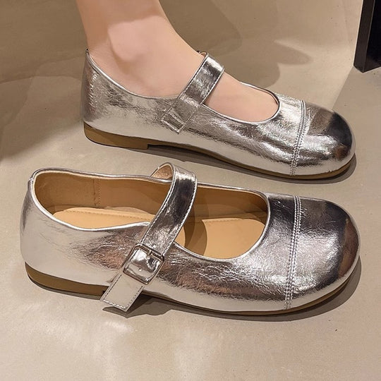 Damen Elegante Ballerinas mit verstellbarem Riemchen und komfortablem Innenfutter EB