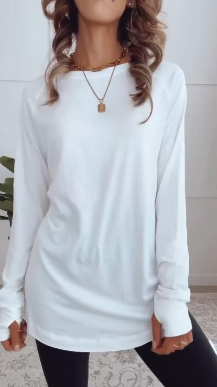 Damen Langarmshirt aus weichem, atmungsaktivem Material mit lässigem Schnitt Heidi-Mode