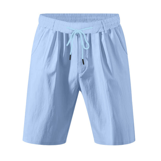 Herren nan knielange leichte Funktionsshorts mit Elastikbund, Kordelzug und tiefen Eingrifftaschen EB