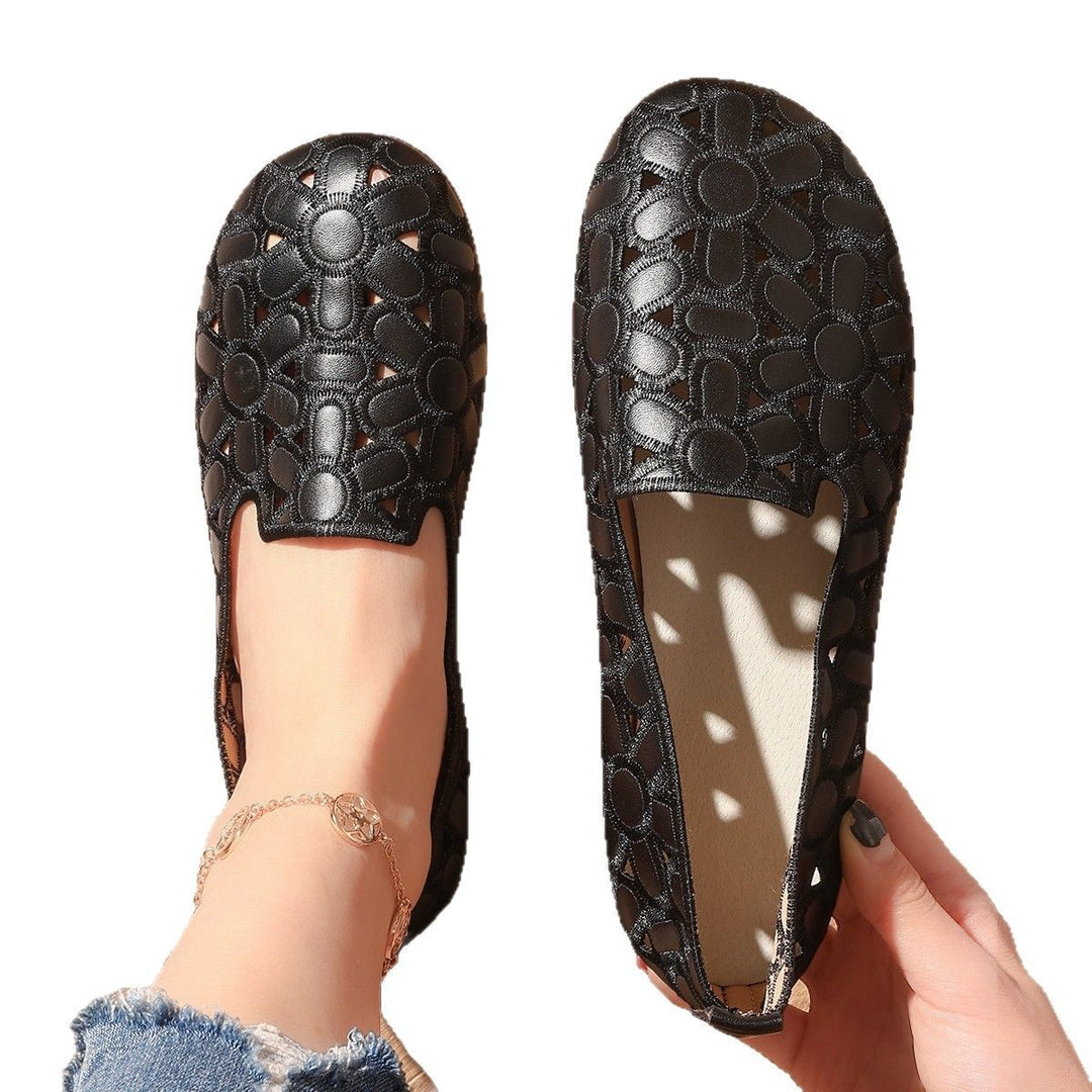 Damen Slip-On Ballerinas mit floralen Details EB
