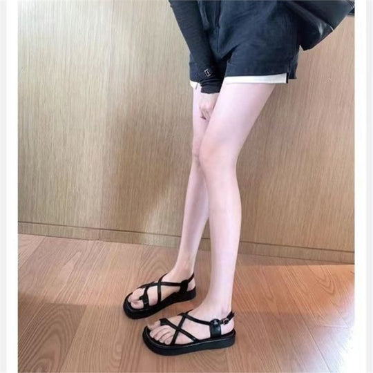 Damen komfortable Zehensandalen mit rutschfester Sohle EB