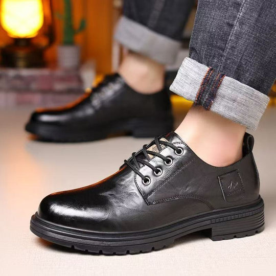 Herren Elegante Schnürschuhe mit hochwertigem Leder und rutschfester Sohle EB