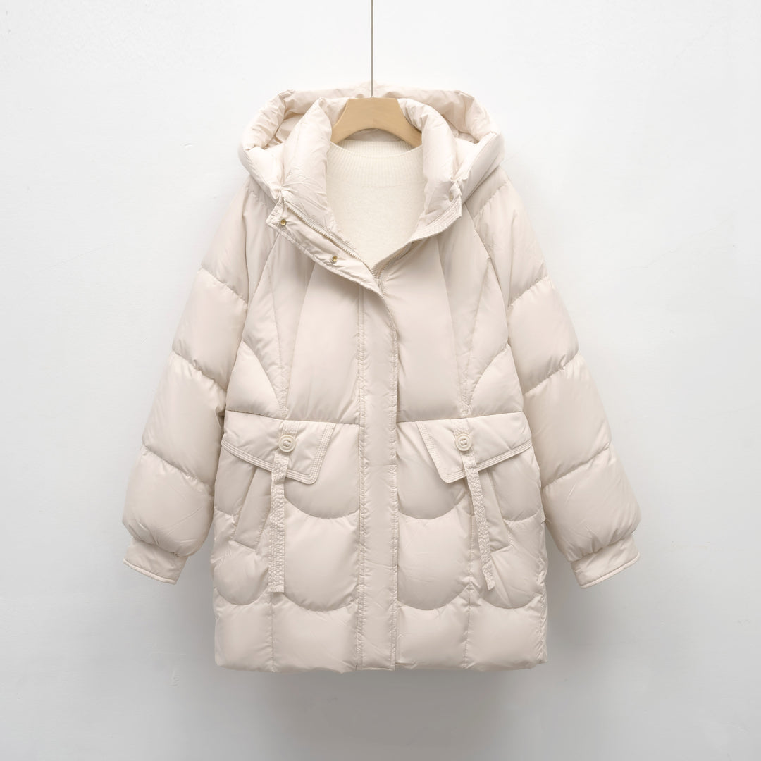 Damen bequeme Steppjacke mit Kapuze EB