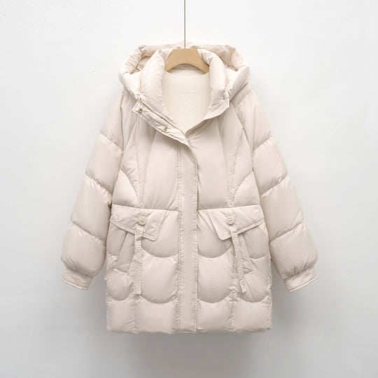 Damen bequeme Steppjacke mit Kapuze EB