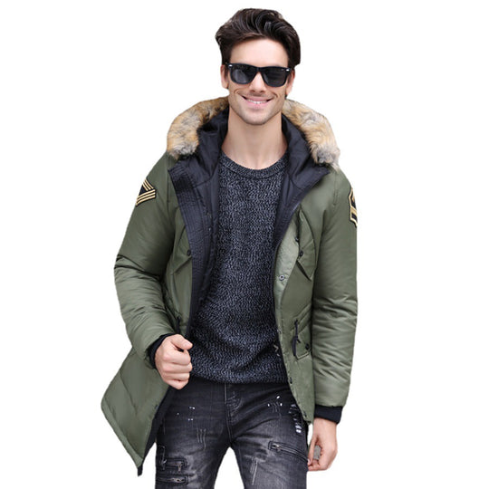 Herren Parka mit abnehmbarer Kapuze und warmem Fleecefutter EB