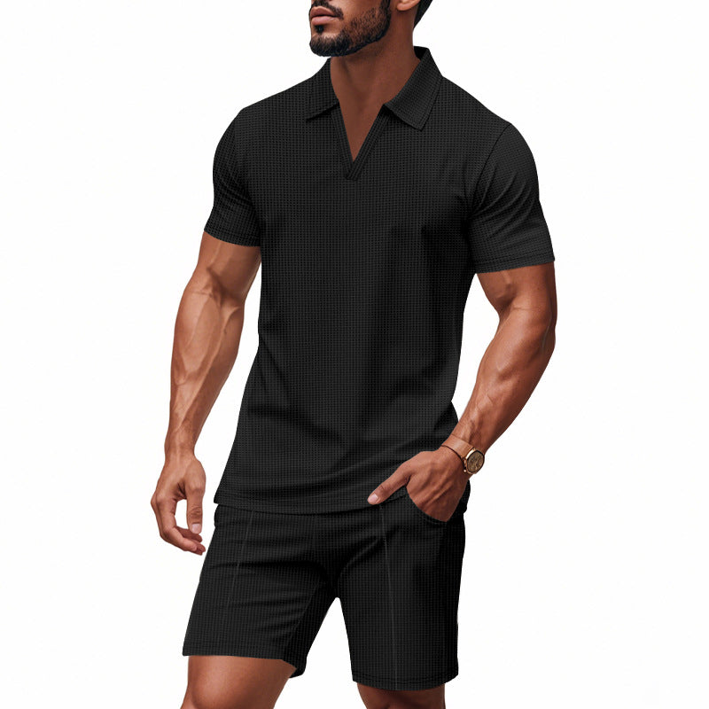 Herren elegantes Freizeit-Set mit zeitgenössischem Design und atmungsaktiver Baumwolle EB