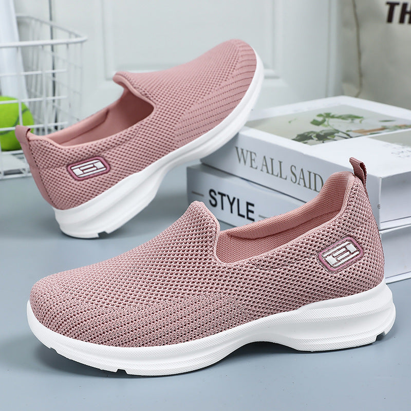 Damen Bequeme Slip-On Sneakers mit atmungsaktivem Obermaterial EB