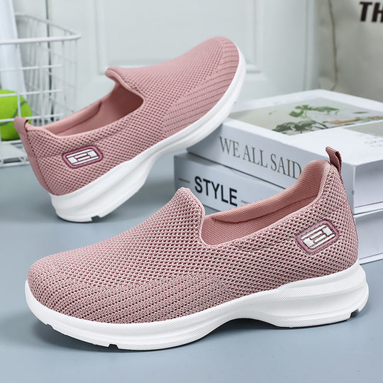Damen Bequeme Slip-On Sneakers mit atmungsaktivem Obermaterial EB