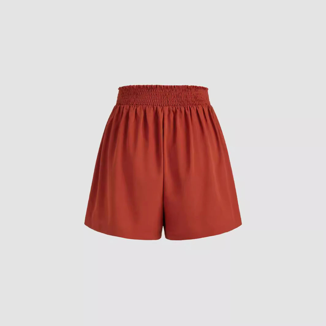 Damen Modische Wickelhose mit Bindegürtel EB
