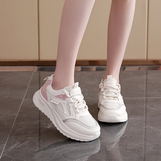 Damen modische Sneakers mit atmungsaktiver Mesh-Oberfläche und gepolsterter Sohle EB