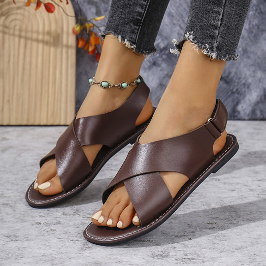 Damen Riemensandalen mit verstellbarem Riemendesign EB