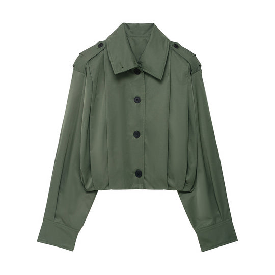 Damen lässige cropped Jacke EB