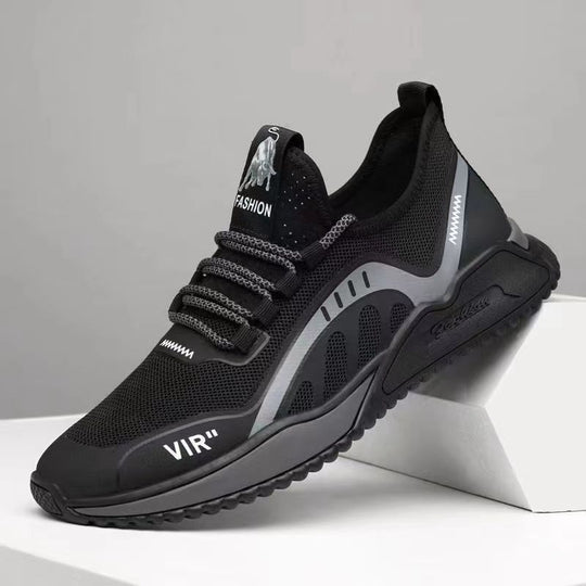 Damen modische Fitness-Sneaker mit atmungsaktivem Obermaterial und flexibler Sohle EB
