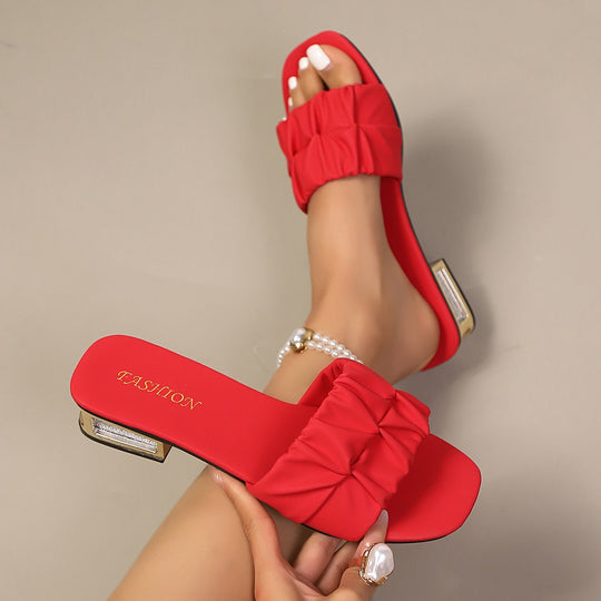 Damen Elegante Badesandalen mit modischem Riemendesign EB