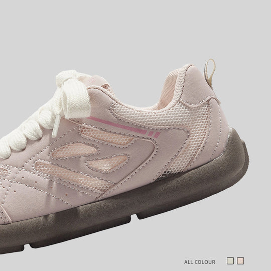 Damen Sportliche Lifestyle-Sneaker mit atmungsaktiver Mesh-Oberfläche und gepolsterter Sohle EB