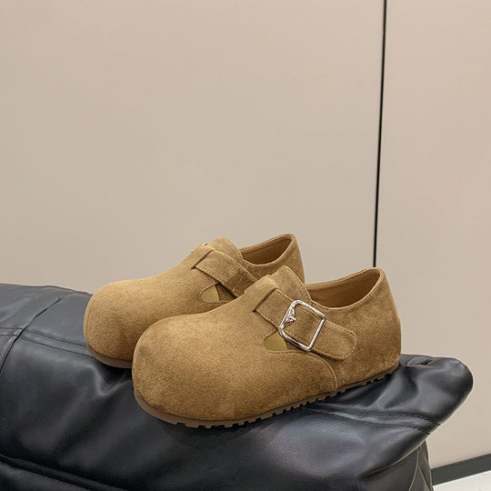 Damen Clogs mit elegantem Schnallenverschluss und weichem Obermaterial EB