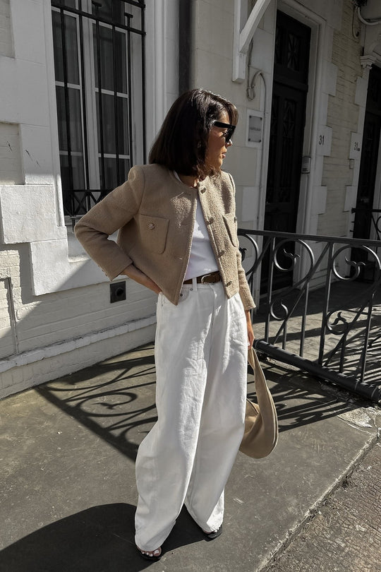 EB | Figurbetonte Bouclé-jacke Dekorative Knöpfe Raffiniert und Modern