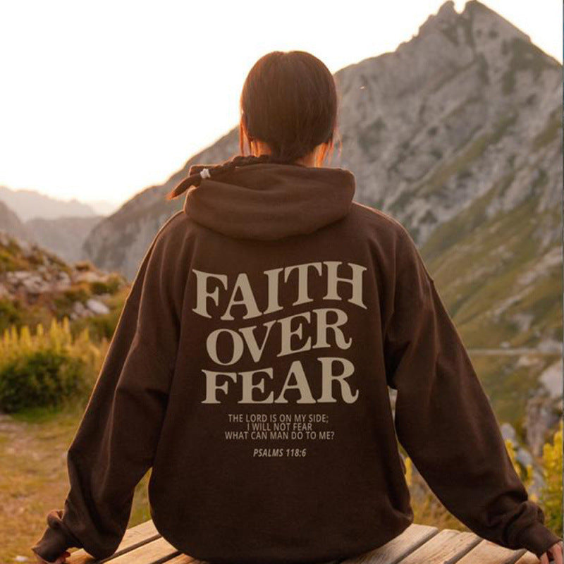 Damen Kapuzenpullover mit inspirierendem Schriftzug und hochwertiger Baumwolle EB