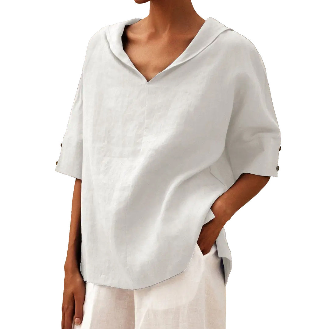 Damen Lässige Bluse mit floralem Muster und modernem Kragen EB