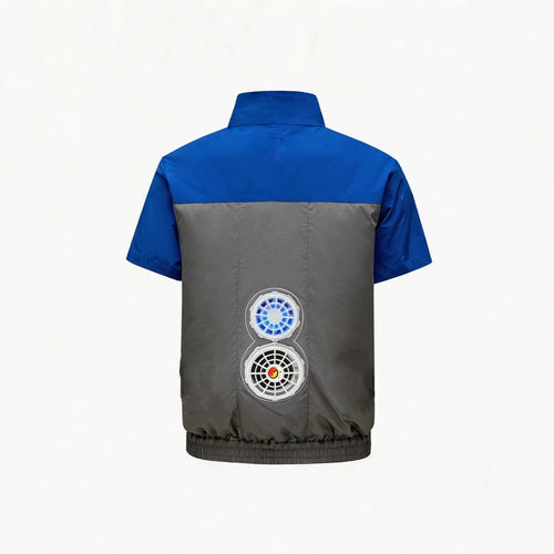 Herren nan atmungsaktive Arbeitsweste mit integrierten Ventilatoren und elastischem Saum EB