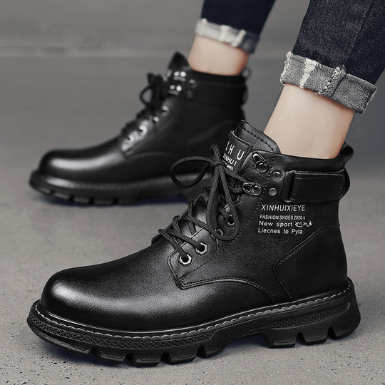 Herren robuste Schnürstiefel mit dämpfender Sohle EB