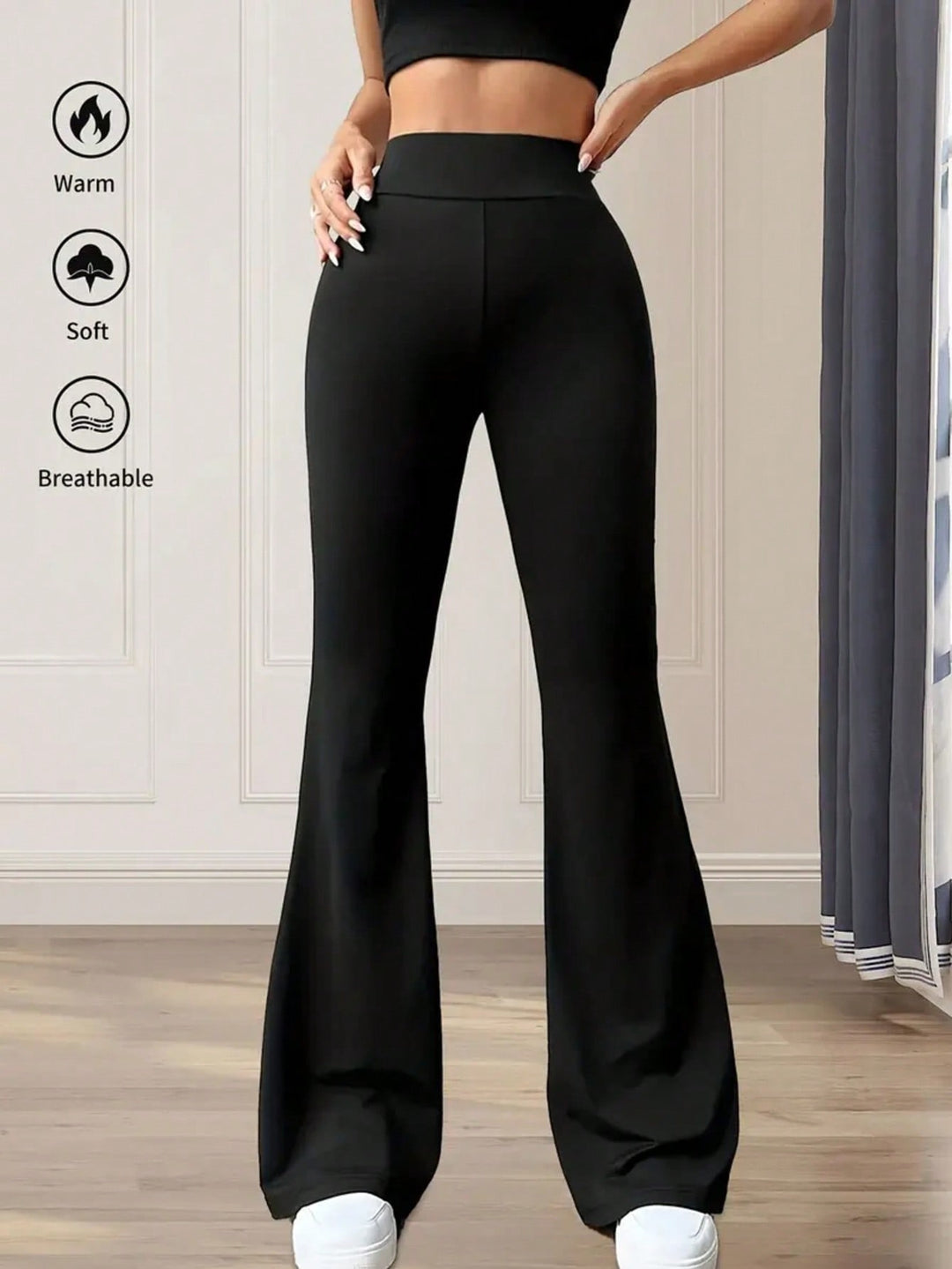 Damen Flared Pants aus warmem und atmungsaktivem Stoff EB