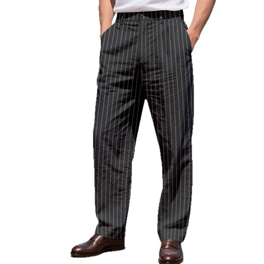 Herren elegante Streifen-Hose EB