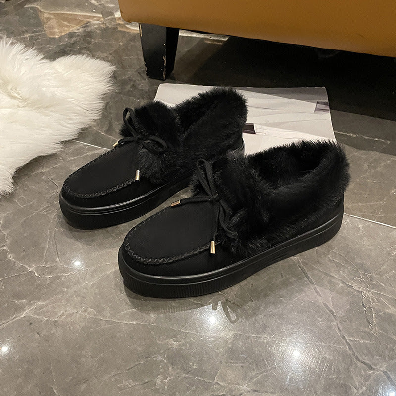 Damen Bequeme Hausschuhe mit flauschigem Innenfutter und modischem Schnitt EB