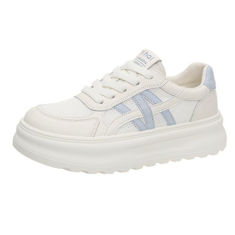 Damen Sportliche Sneaker mit bequemer Plateausohle und atmungsaktiver Obermaterialstruktur EB
