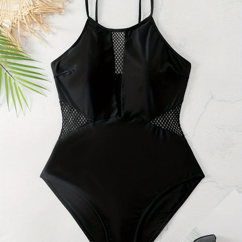 Damen Sportlicher Einteiler Badeanzug EB