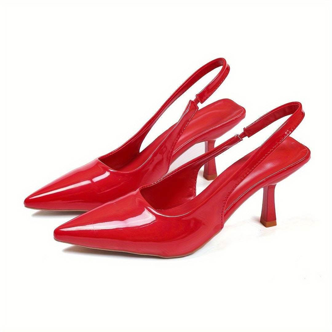 Damen Slingback Pumps mit spitzem Zehenbereich EB