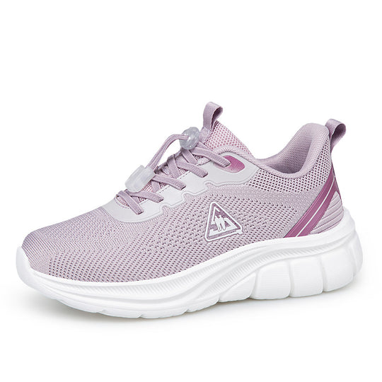 Damen nan leichter atmungsaktiver Strick-Walking-Sneaker mit Schnellzugverschluss und ergonomischer EVA-Dämpfung EB