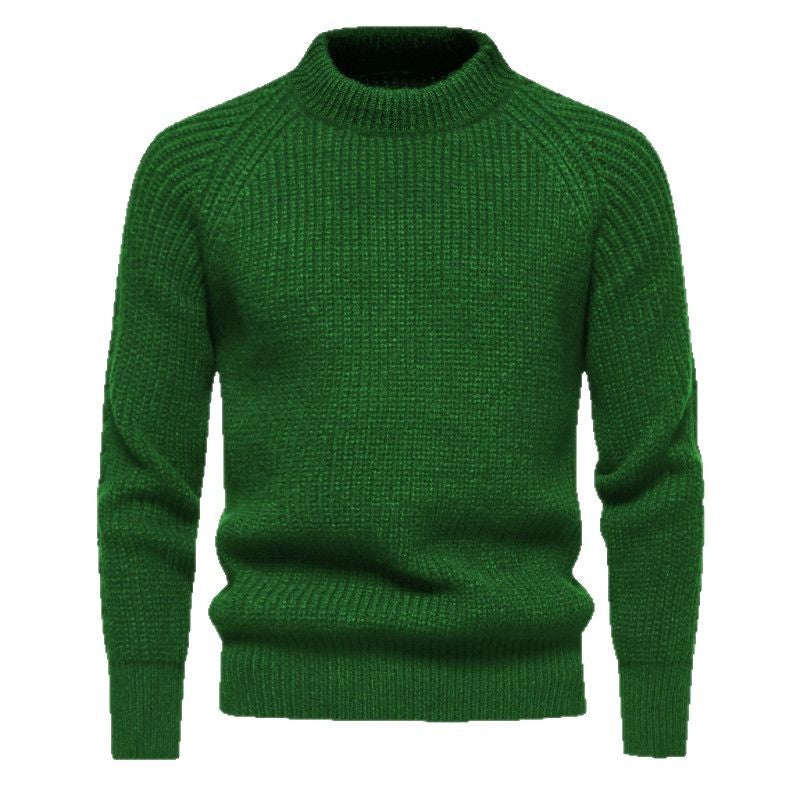 Herren Grobstrickpullover mit hohem Kragen und zeitlosem Design EB