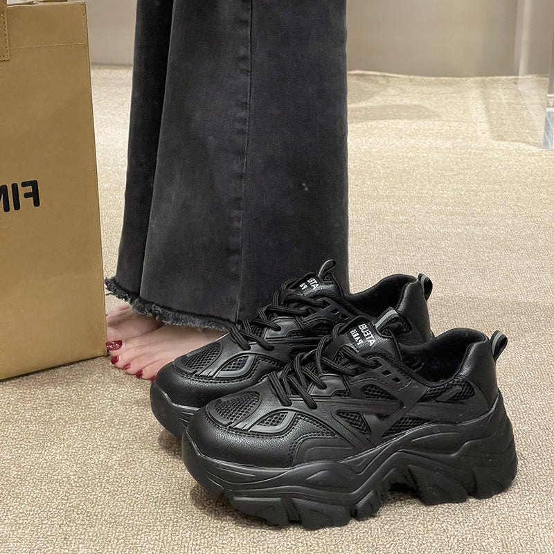 Damen Sportliche Chunky Sneaker mit atmungsaktiver Mesh-Oberfläche EB