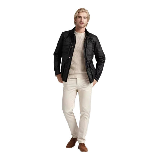 Herren funktionale Utility-Jacke mit praktischen Taschen EB