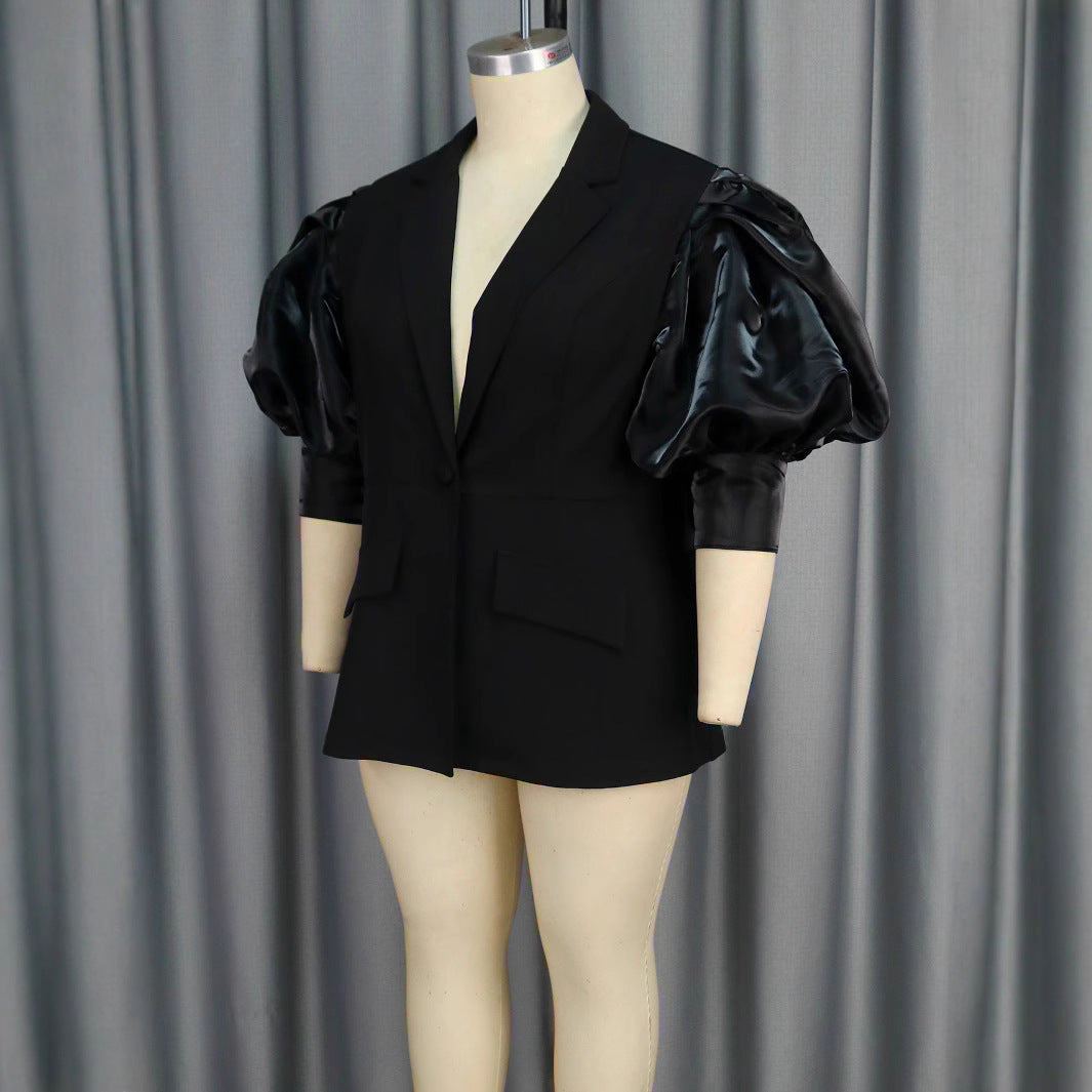 Damen Blazer mit voluminösen Puffärmeln EB
