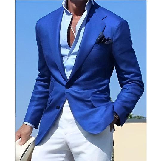 Herren eleganter Leinenblazer mit schmalem Schnitt EB