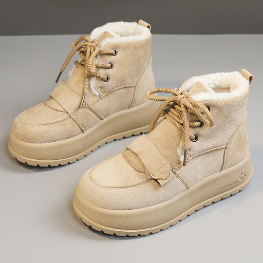 Damen modische gefütterte Winterstiefel mit rutschfester Sohle EB